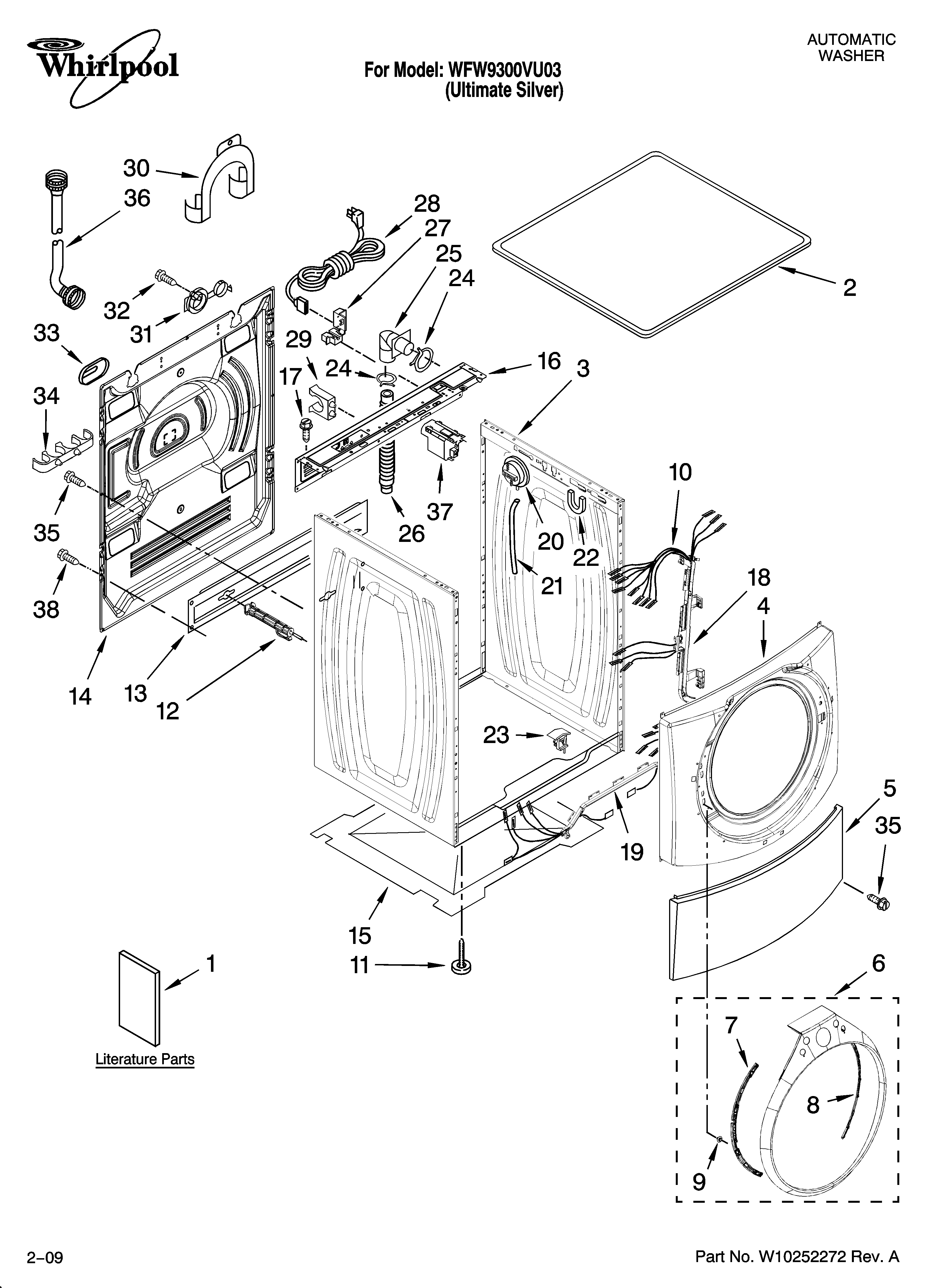 Top and cabinet parts