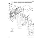 Whirlpool WFW9400SW02 top and cabinet parts diagram