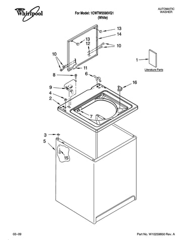 Top and cabinet parts