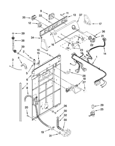 Controls and rear panel parts