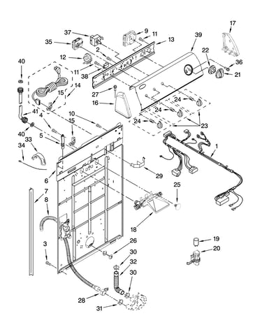 Controls and rear panel parts