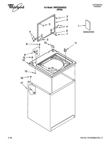 Top and cabinet parts