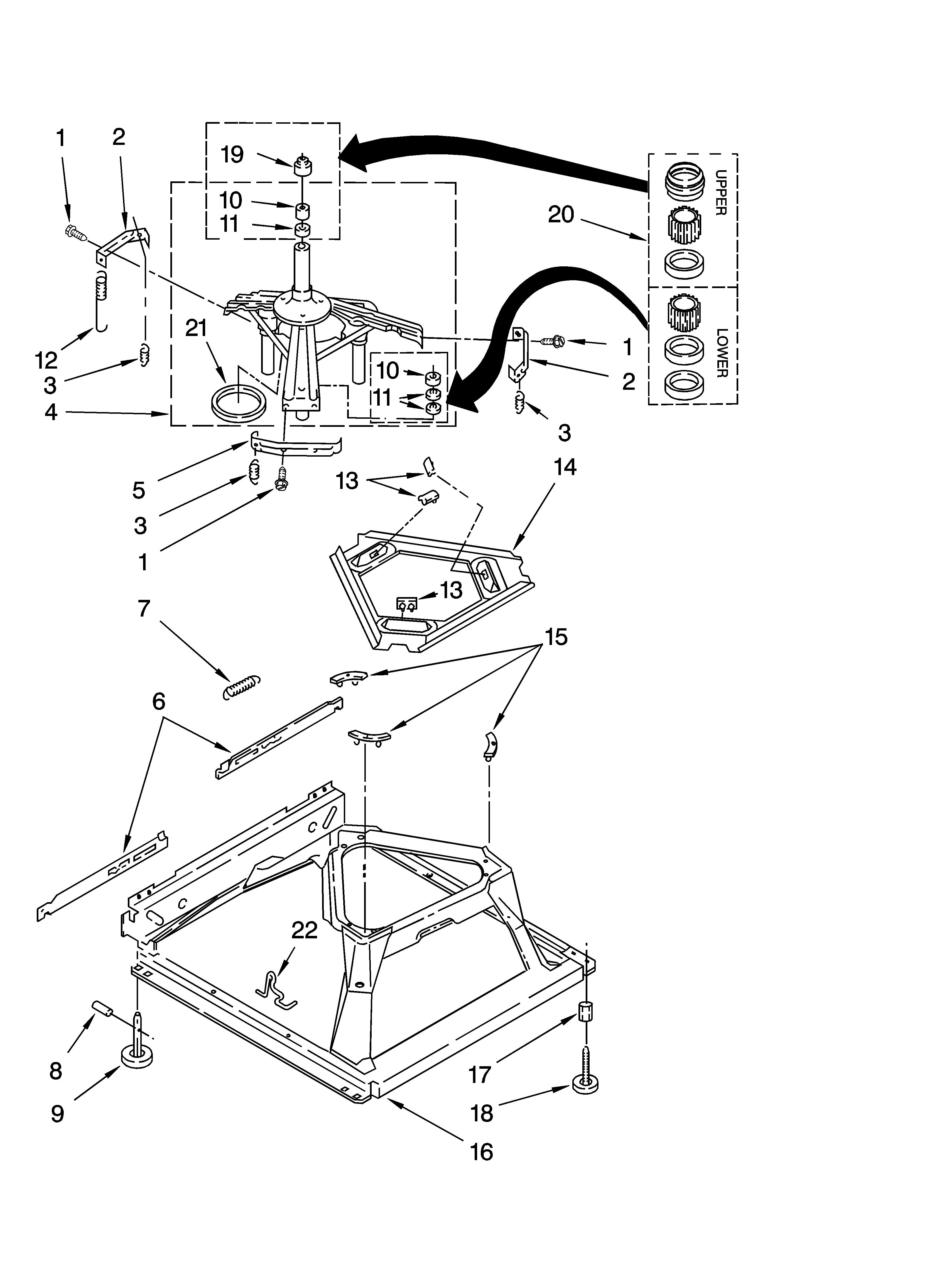 Machine base parts