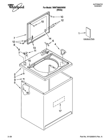 Top and cabinet parts