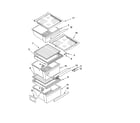 Whirlpool ED5FVAXWL00 refrigerator shelf parts diagram