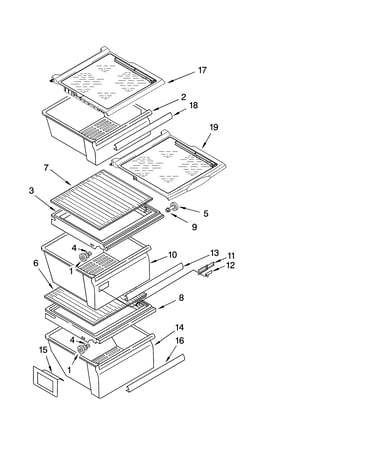 Refrigerator shelf parts