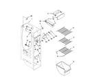 Whirlpool ED5FVAXWL00 freezer liner parts diagram