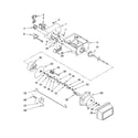 Whirlpool ED5GVEXVD02 motor and ice container parts diagram