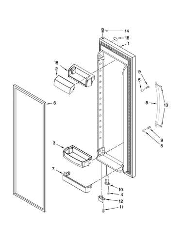 Refrigerator door parts