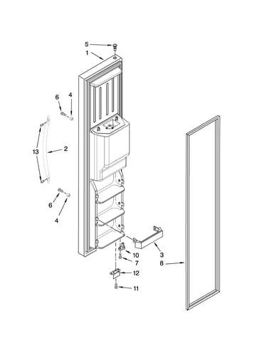 Freezer door parts