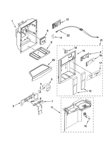 Dispenser front parts