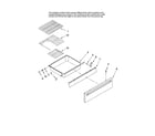 Whirlpool GW399LXUB05 drawer and rack parts diagram