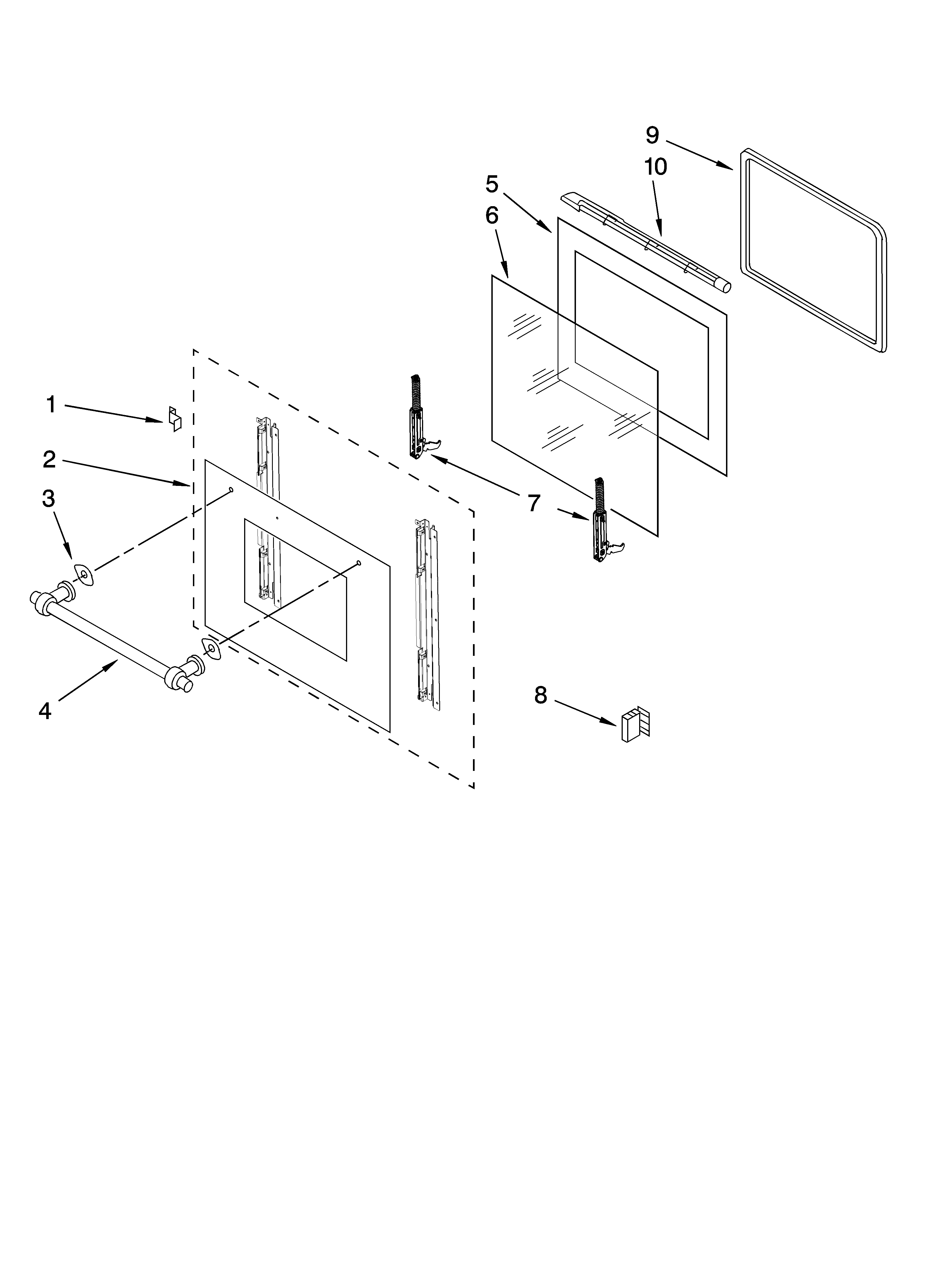Oven door parts