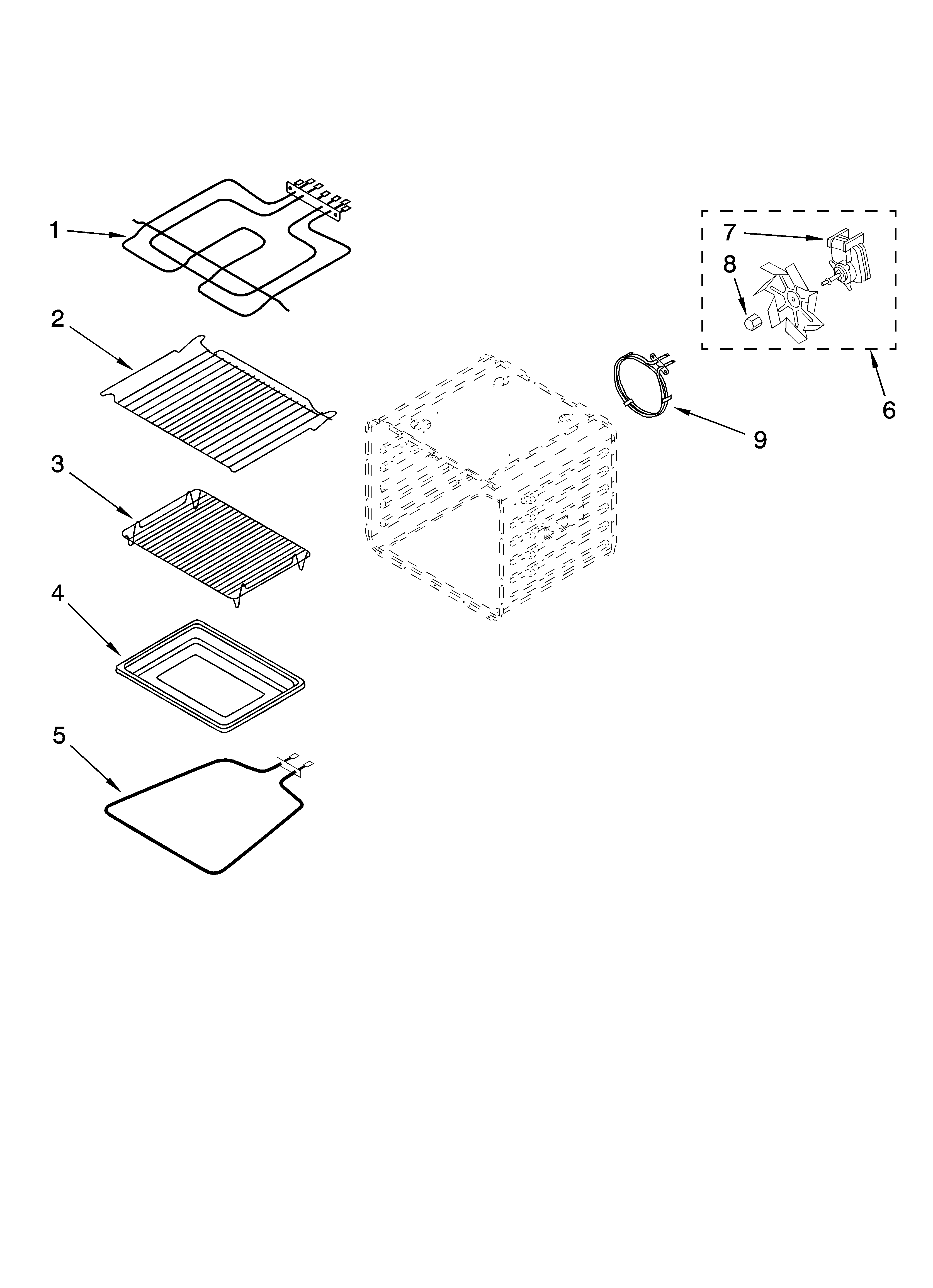 Internal oven parts