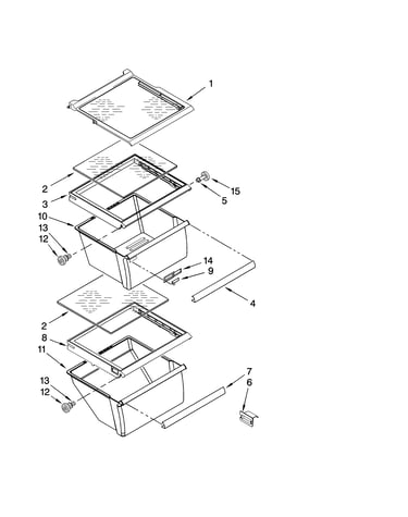 Refrigerator shelf parts