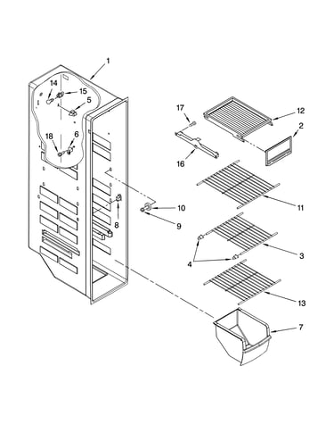 Freezer liner parts