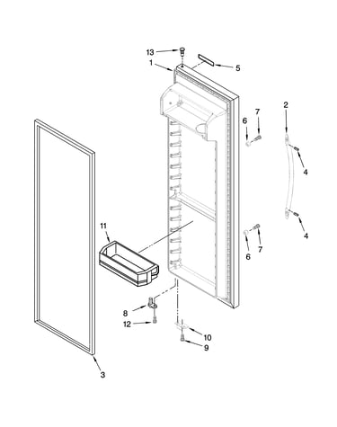 Refrigerator door parts