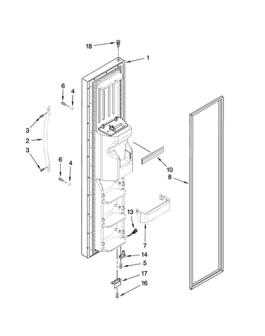 Freezer door parts