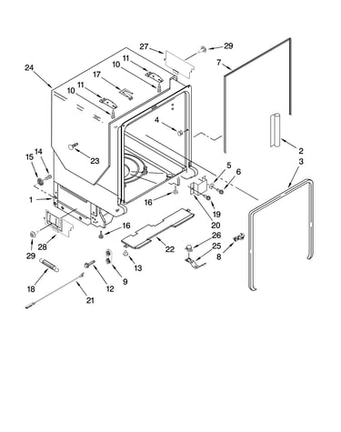 Tub and frame parts
