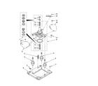 Whirlpool LTG5243DQ8 machine base parts diagram