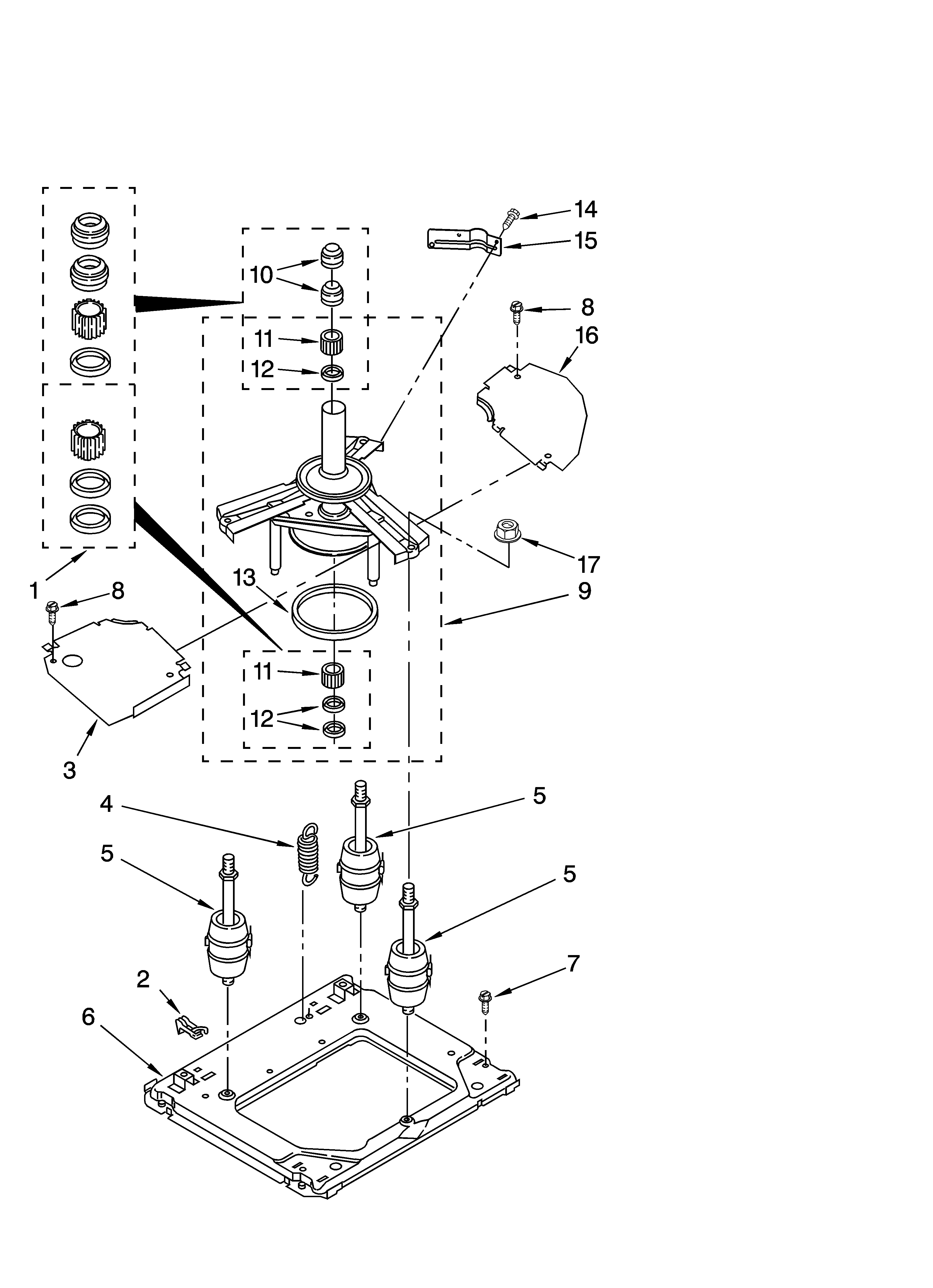 Machine base parts