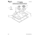 Whirlpool RY160LXTS03 cooktop parts diagram