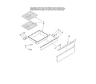 Whirlpool RY160LXTS03 drawer and rack parts diagram
