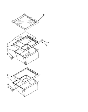 Refrigerator shelf parts