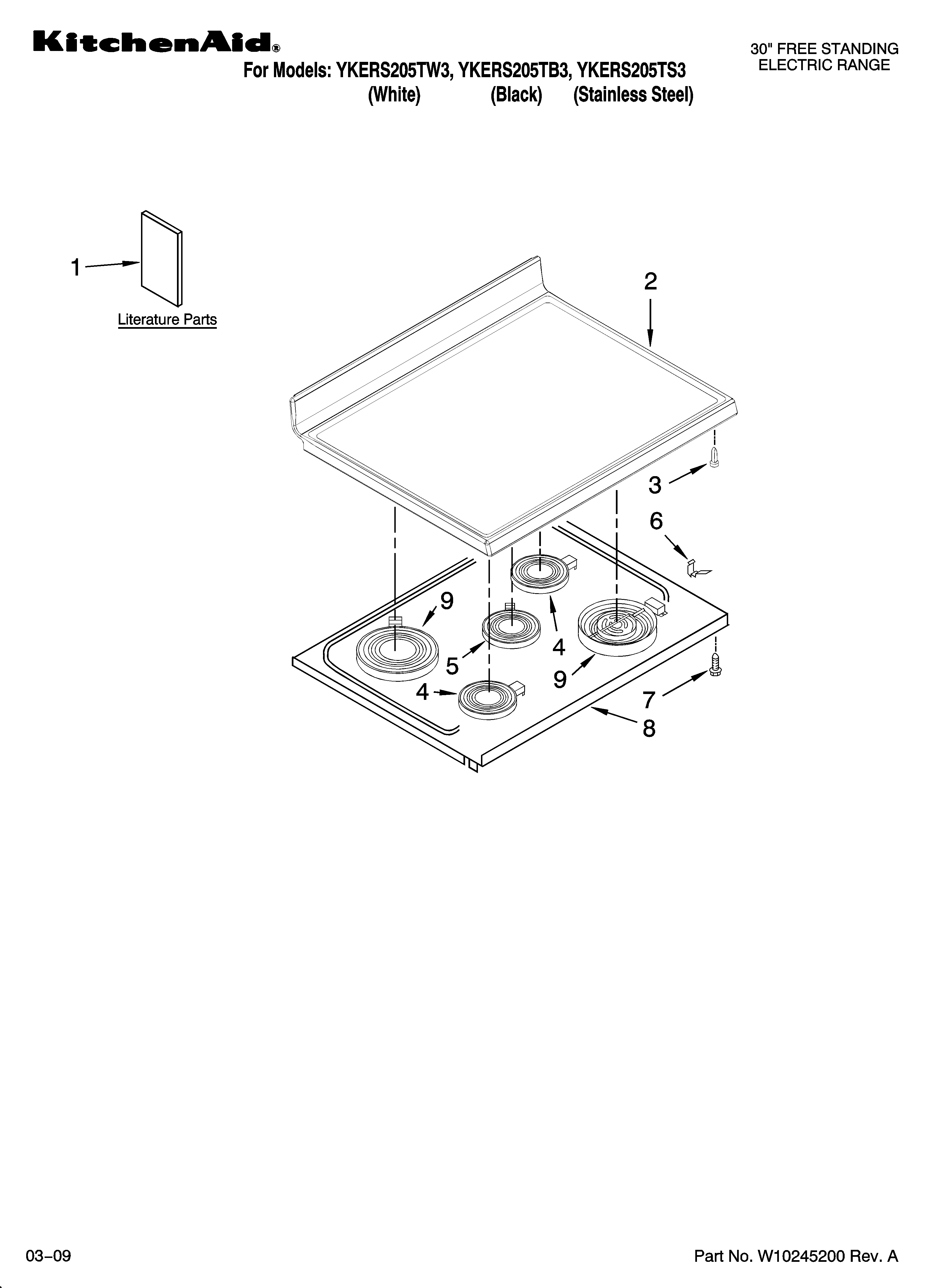 Cooktop parts