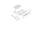 KitchenAid YKERS205TB3 drawer and rack parts diagram