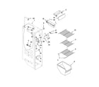 Maytag MSD2550VEU01 freezer liner parts diagram