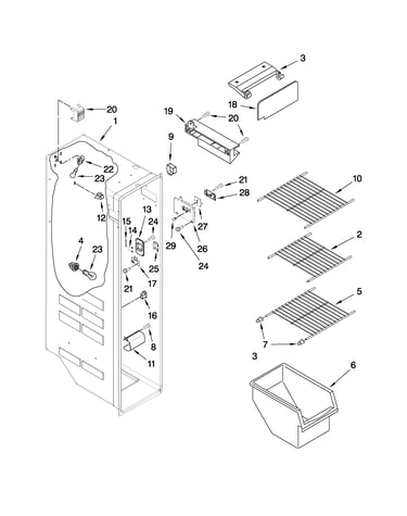 Freezer liner parts
