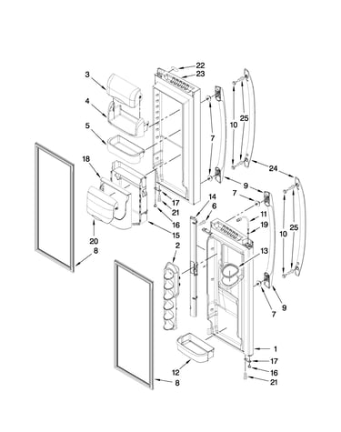 Refrigerator door parts