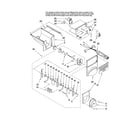 Amana AC2228HEKS14 motor and ice container parts diagram