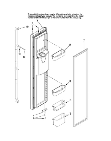 Freezer door parts