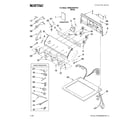Maytag 3RMED4905TW1 top and console parts diagram