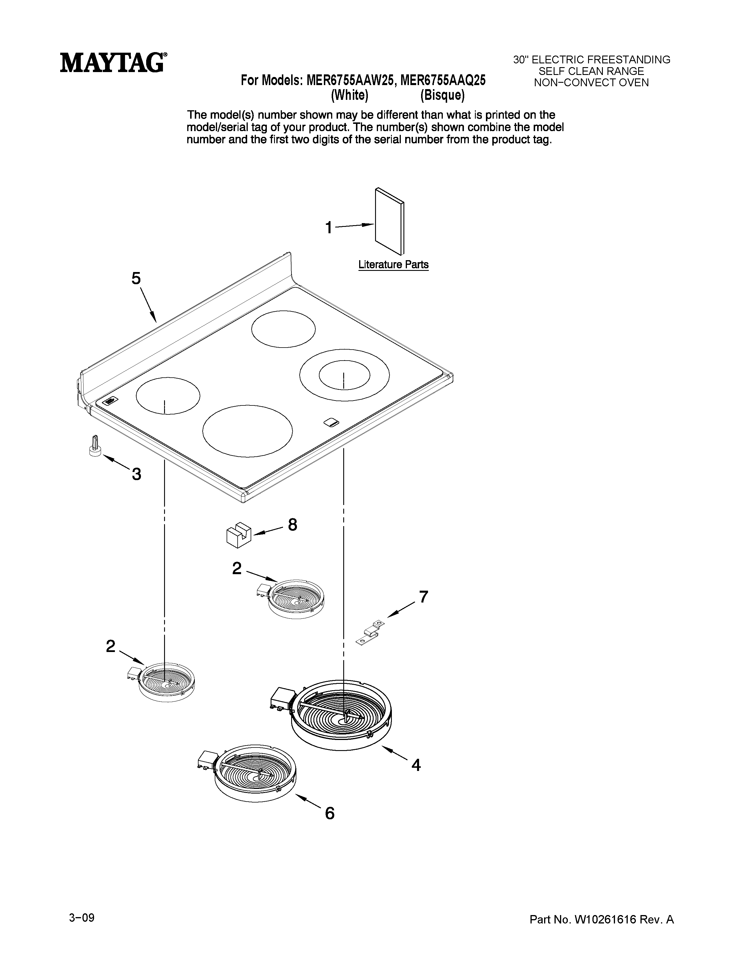Cooktop parts