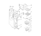 Jenn-Air JCB2581WES00 freezer liner parts diagram