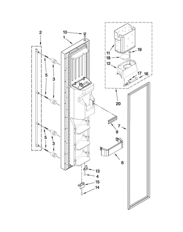 Freezer door parts