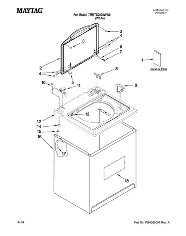 Top and cabinet parts