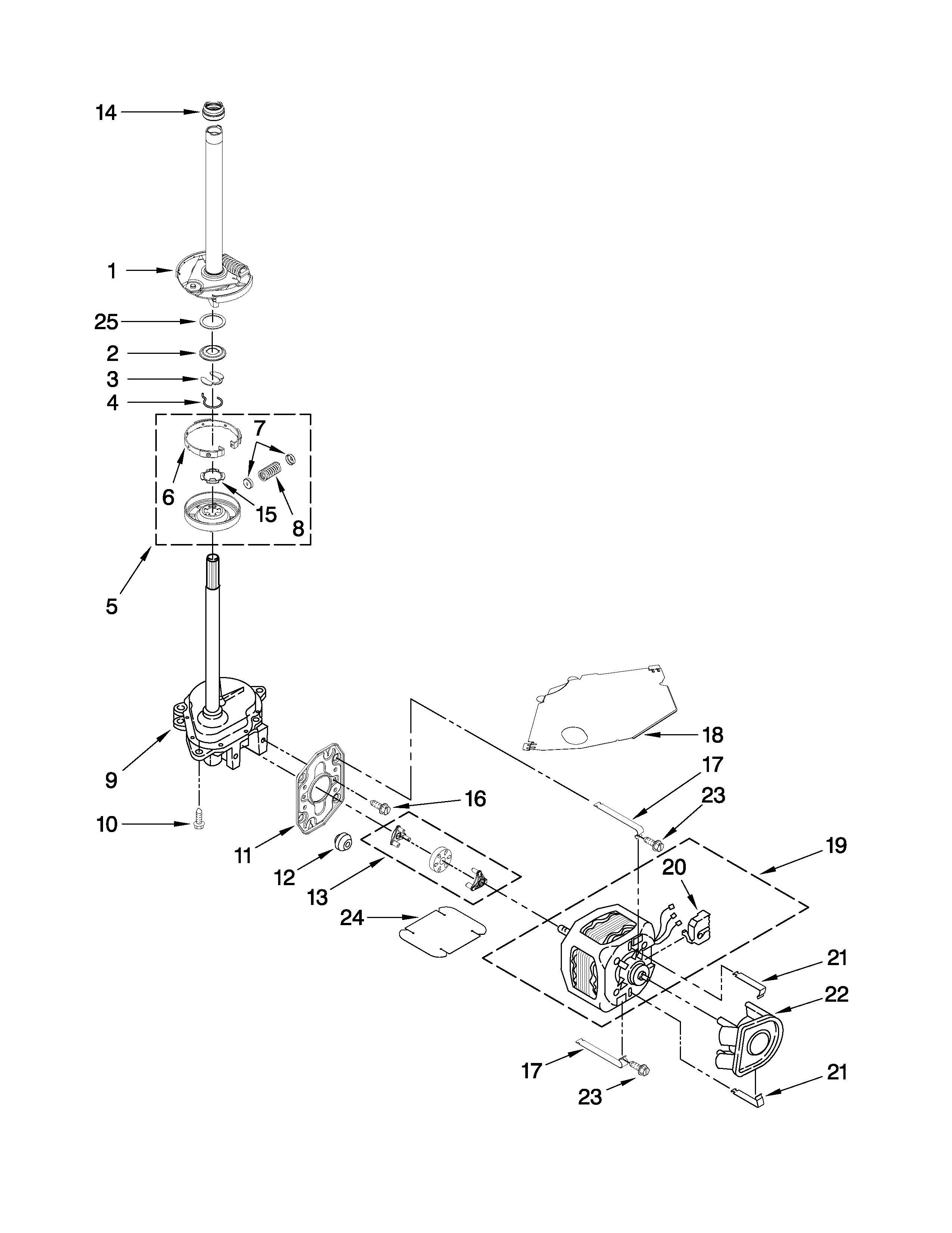 BRAKE, CLUTCH, GEARCASE, MOTOR AND PUMP PARTS