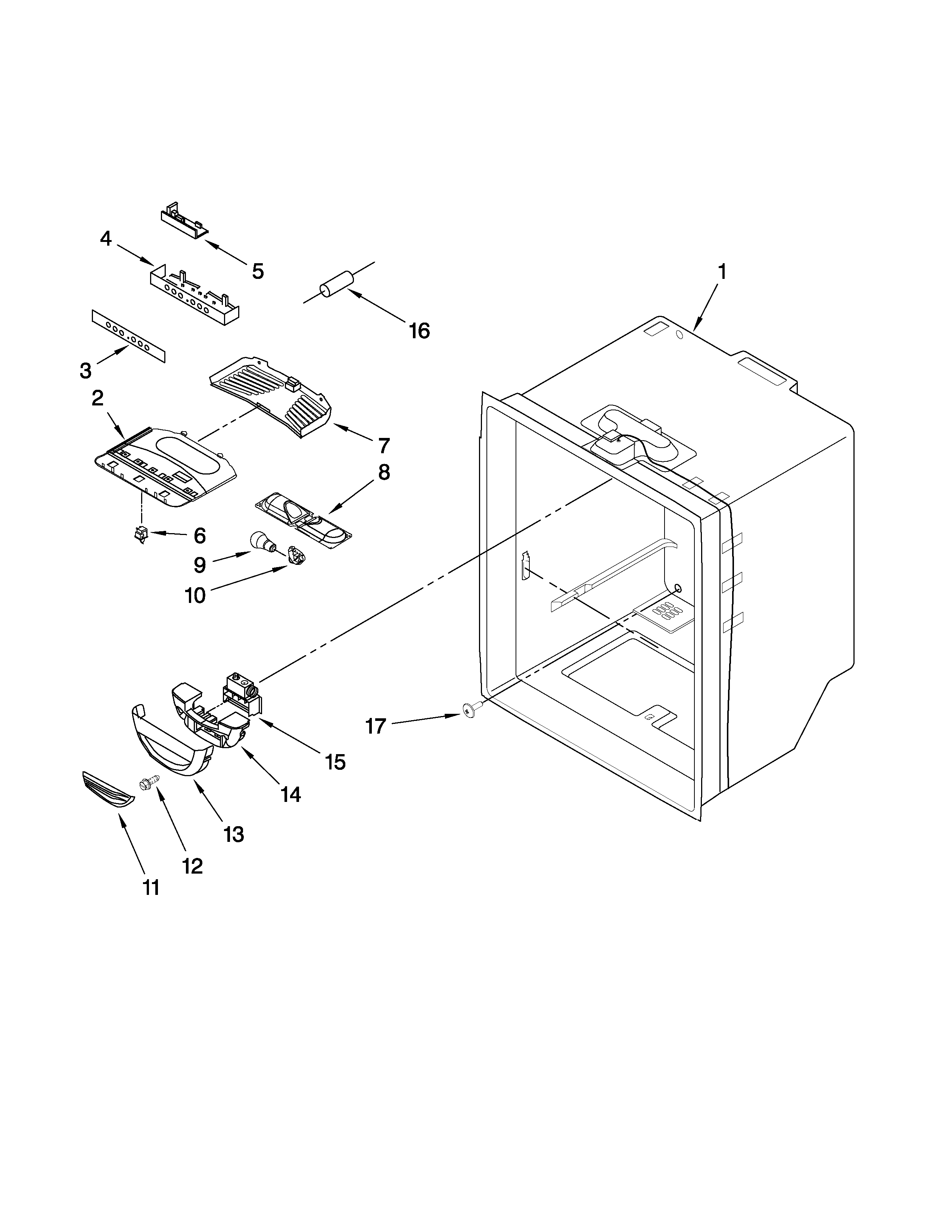 Refrigerator liner parts