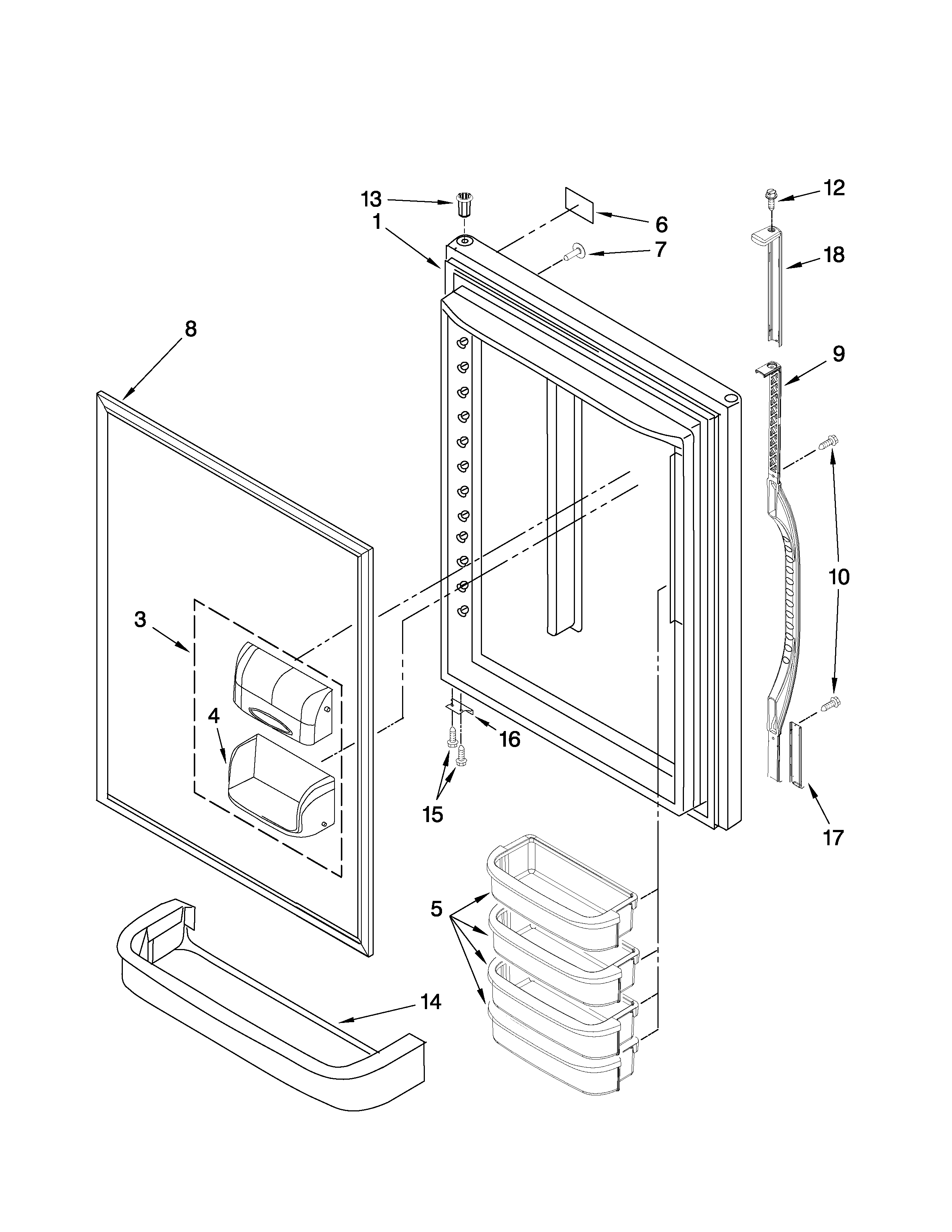 Refrigerator door parts