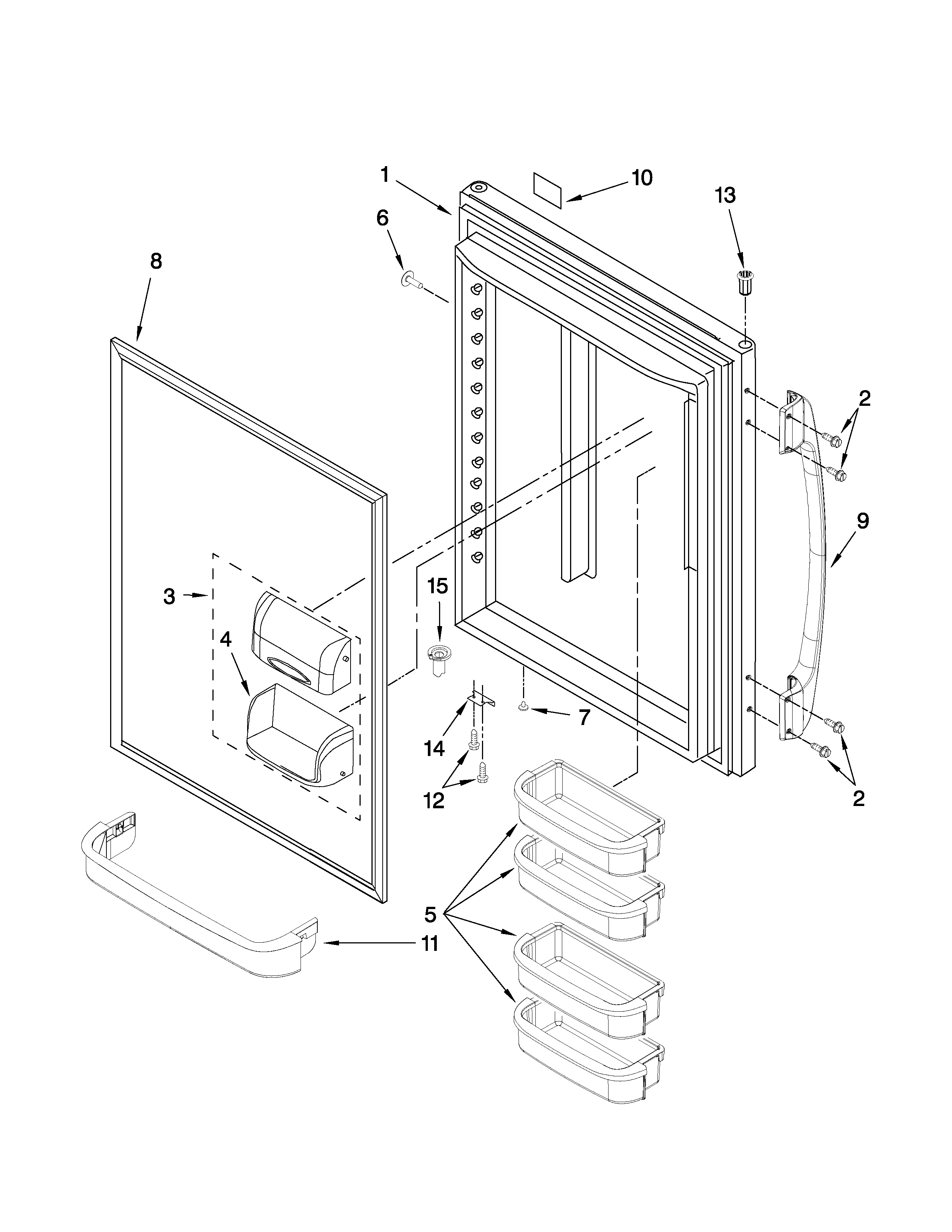 Refrigerator door parts
