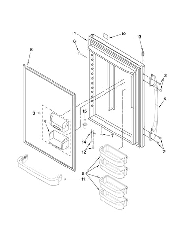 Refrigerator door parts