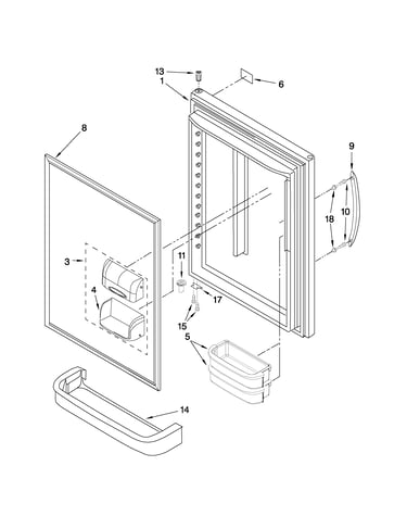Refrigerator door parts