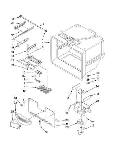 Freezer liner parts