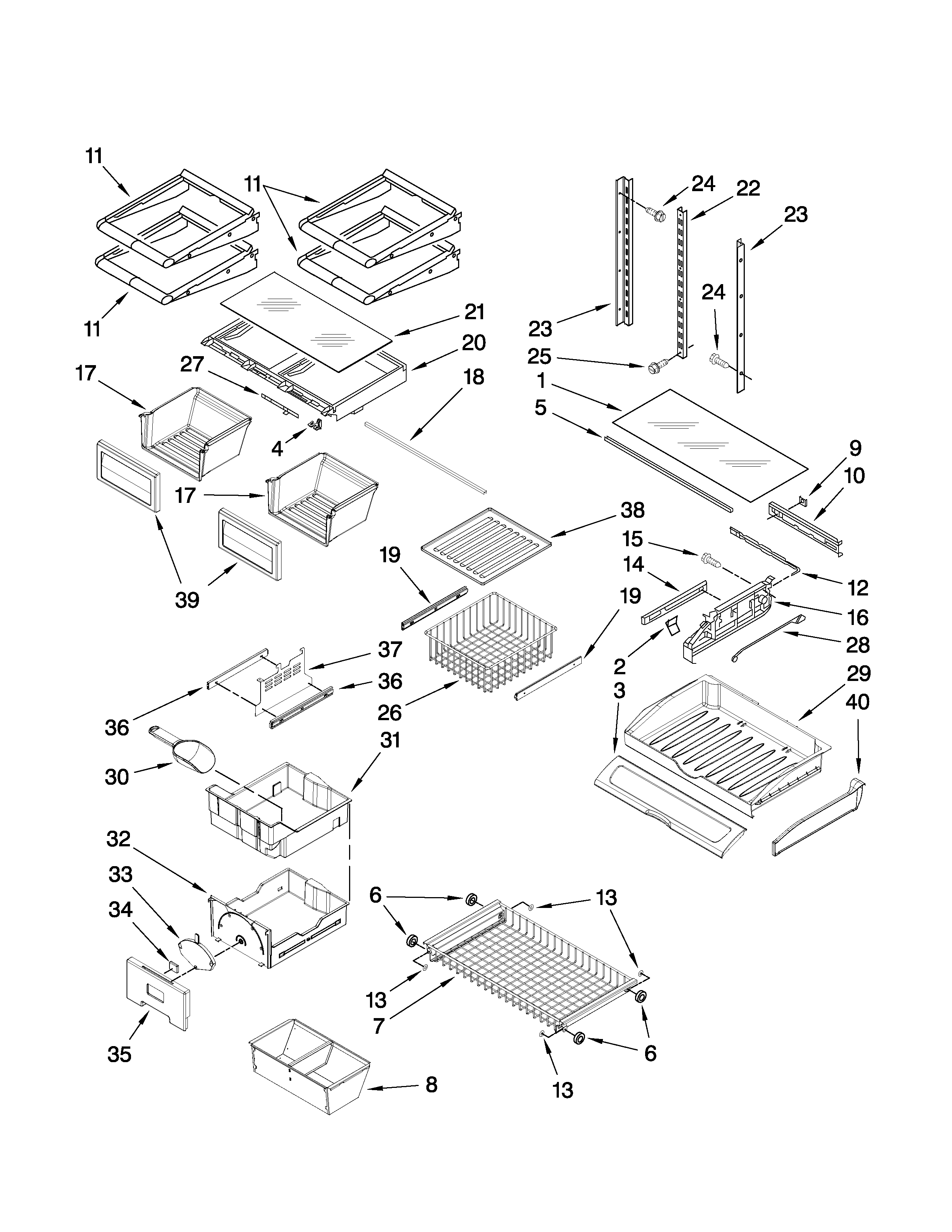 Shelf parts