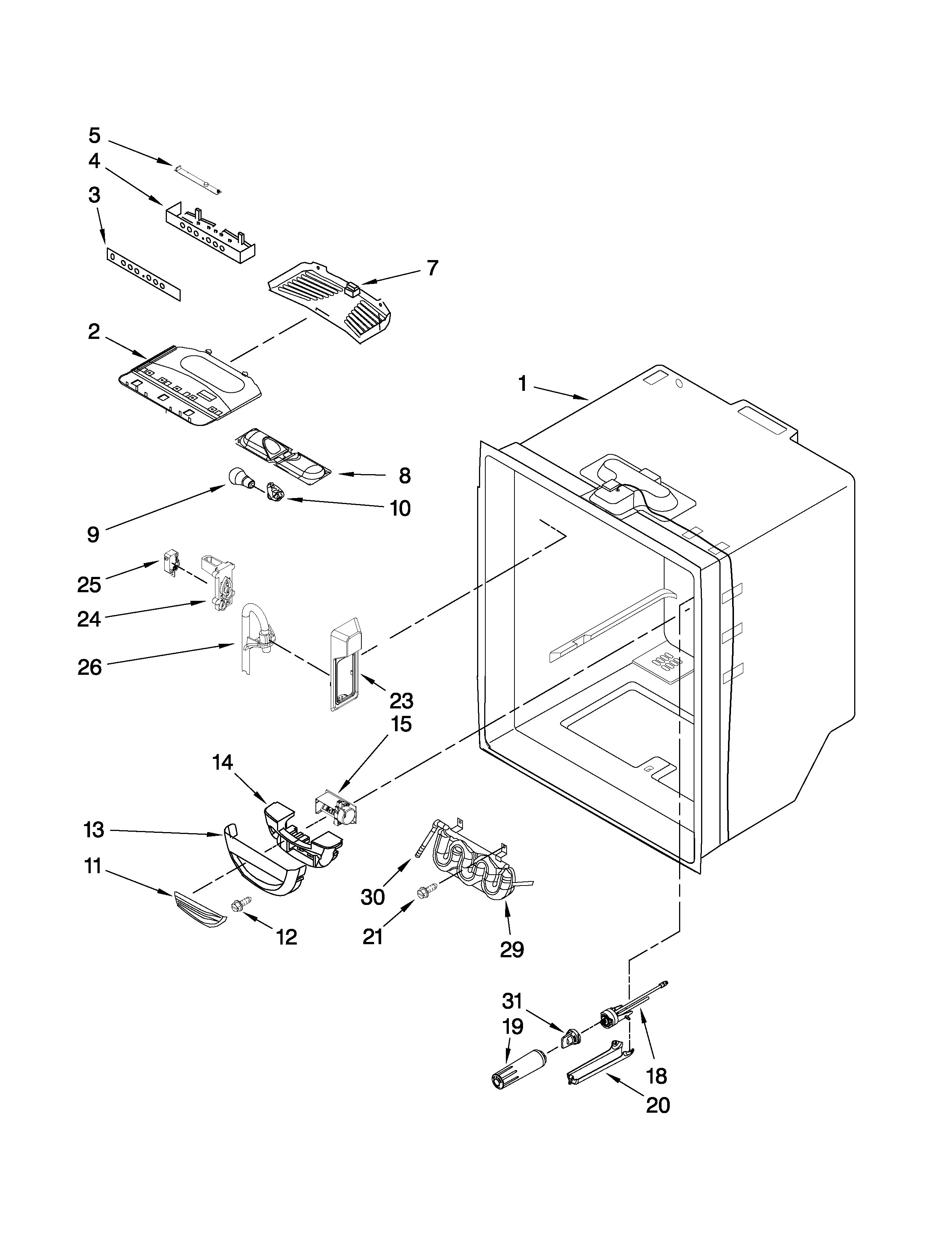 REFRIGERATOR LINER PARTS