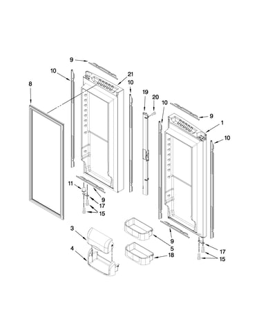 Refrigerator door parts